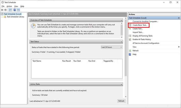 Windows Task Scheduler.