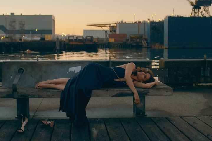 Gugu Mbatha-Raw lies on a bench in Surface.
