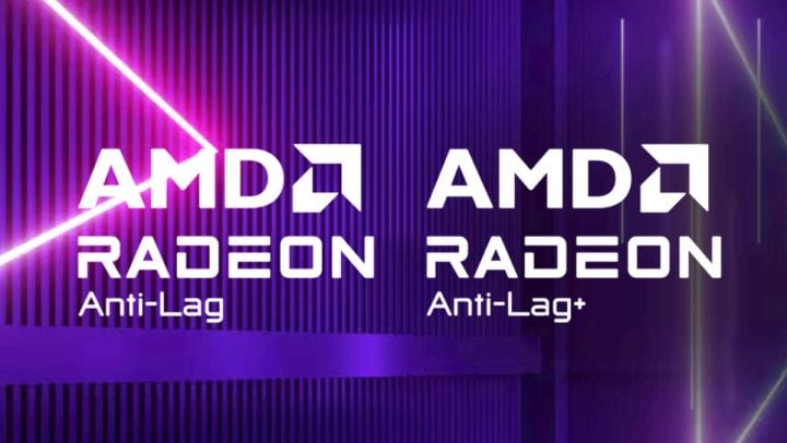 Logo of AMD's anti-lag and anti-lag+ technology.