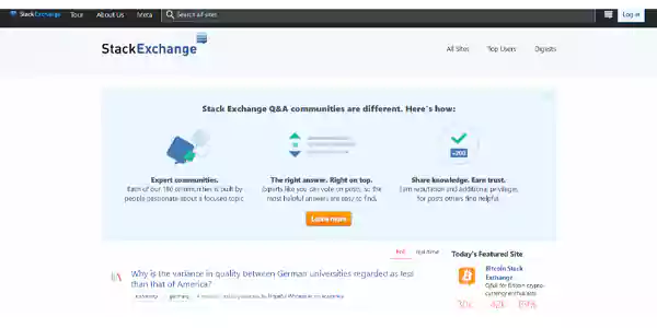 Stack Exchange Website