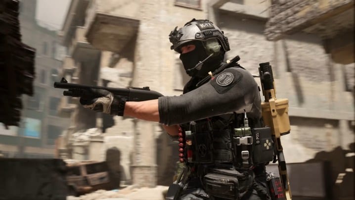 A soldier with a gun in Modern Warfare 3.