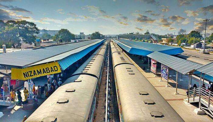 Nizamabad Railway station in Telangana, one of the tourist places near Hyderabad